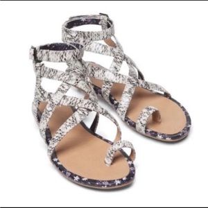 COPY - CAbi #6002 Athena Python Gladiator Sandal Size 7.5M